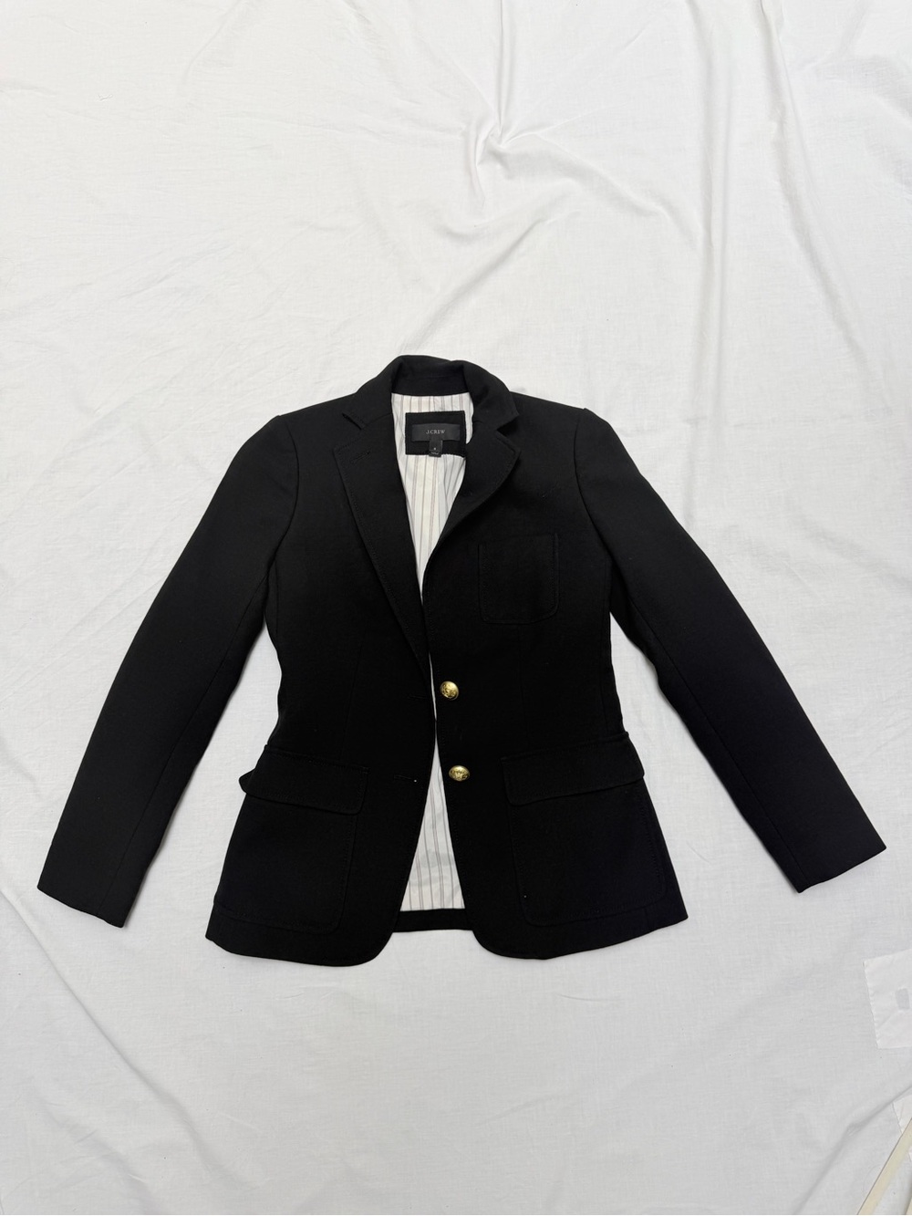 J. Crew Black Blazer with Gold-Tone Buttons